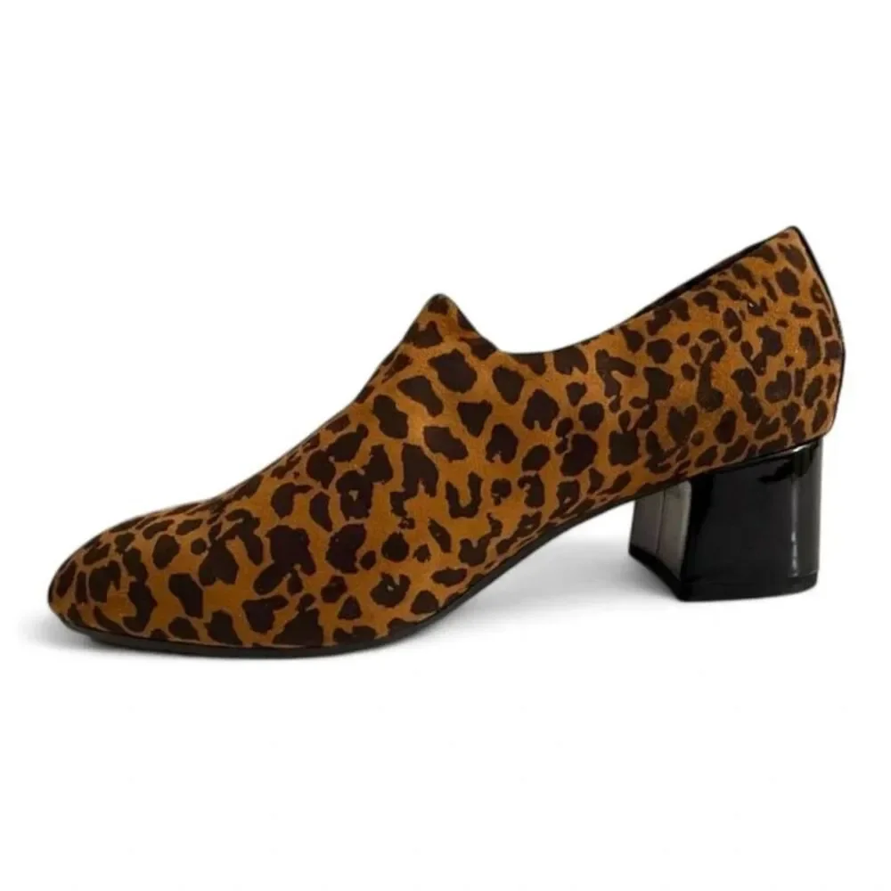 Easy Spirit Women's Denisa eFlex Knit Block Heel Leopard Pumps, NEW! 10 Wide